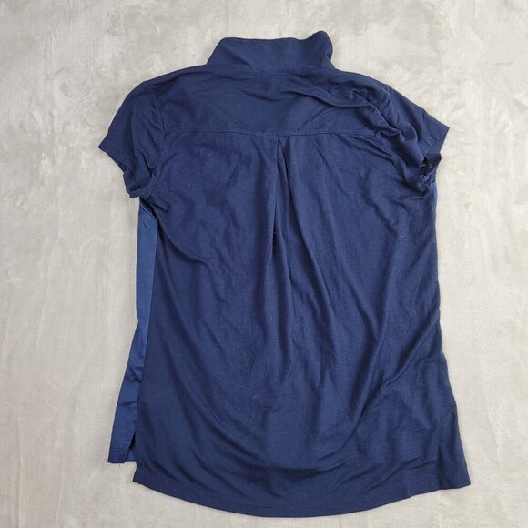 Tahari Navy Blue Button-Up Women's Pocket Top | Size S - Picture 7 of 7